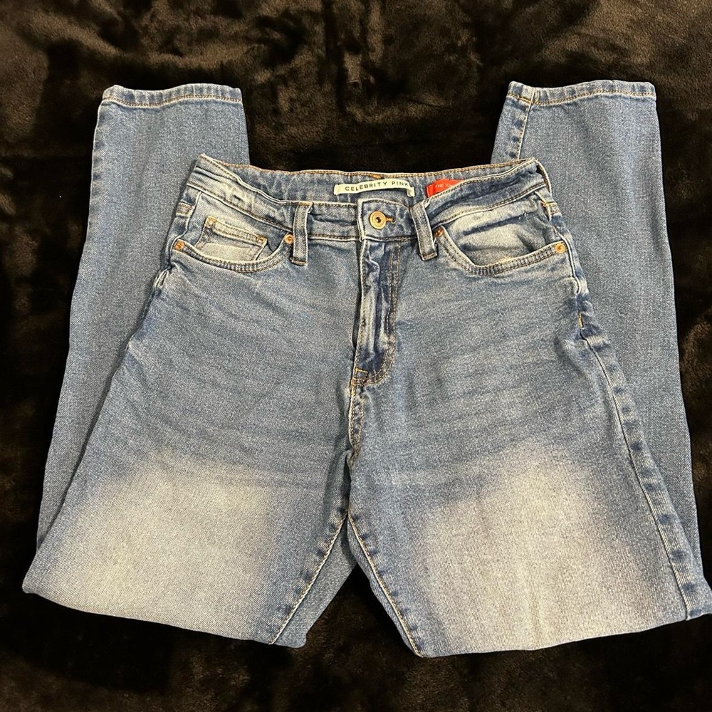 Celebrity Pink distressed mom jeans